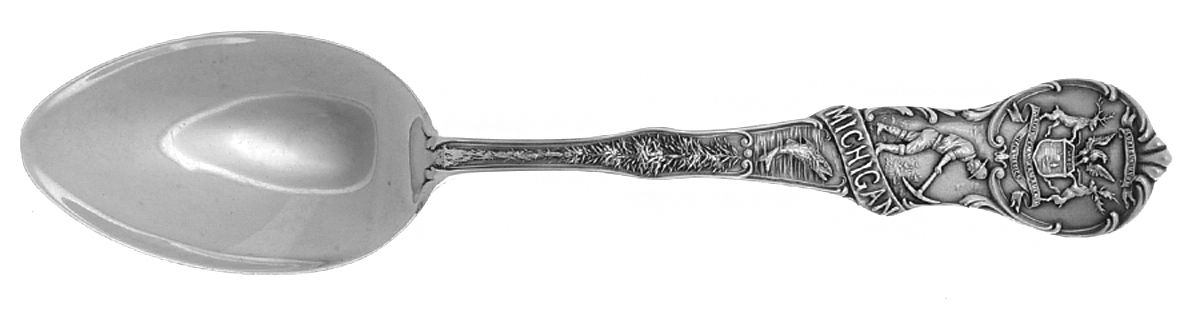 States (Sterling) Michigan Five O'Clock Spoon by Watson-1