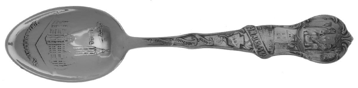 States & Cities Souvenir Spoons(Sterling) Pennsylvania Teaspoon by Watson-1