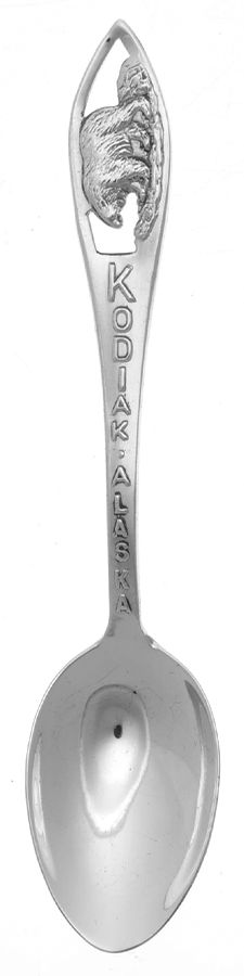 States & Cities Souvenir Spoons(Sterling) Alasa Demitasse Spoon by Watson-1