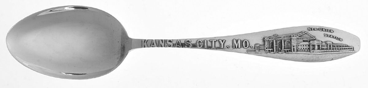States & Cities Souvenir Spoons(Sterling) Missouri Teaspoon by Watson-1
