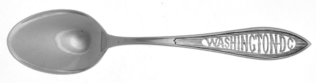 States & Cities Souvenir Spoons(Sterling) Washington DC Five O'Clock Spoon by Watson-1