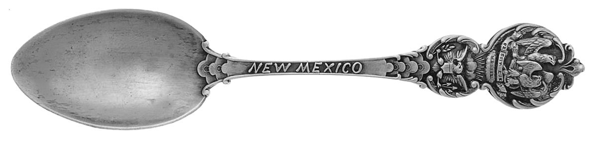 States & Cities Souvenir Spoons(Sterling) New Mexico Five O'Clock Spoon by Watson-1