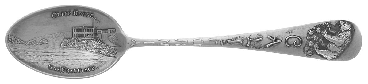 States & Cities Souvenir Spoons(Sterling) California Teaspoon by Watson-1