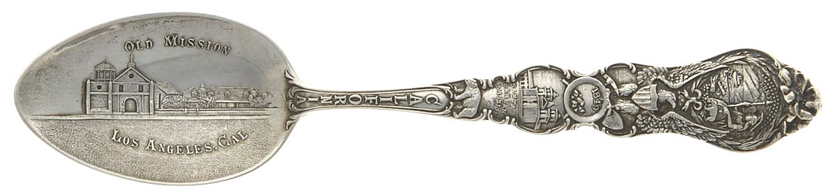 States & Cities Souvenir Spoons(Sterling) California Teaspoon by Watson-1