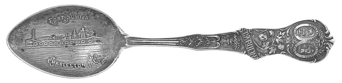 States & Cities Souvenir Spoons(Sterling) South Carolina Demitasse Spoon by Watson-1