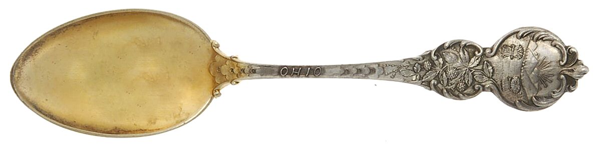 States & Cities Souvenir Spoons(Sterling) Ohio Five O'Clock Spoon by Watson-1