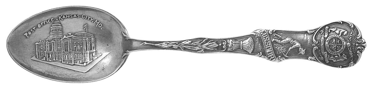 States & Cities Souvenir Spoons(Sterling) Missouri Teaspoon by Watson-1