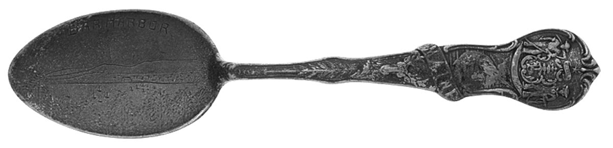 States & Cities Souvenir Spoons(Sterling) Maine Teaspoon by Watson-1