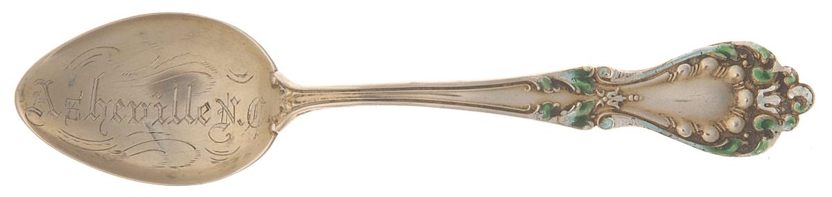 States & Cities Souvenir Spoons(Sterling) North Carolina Demitasse Spoon by Watson-1