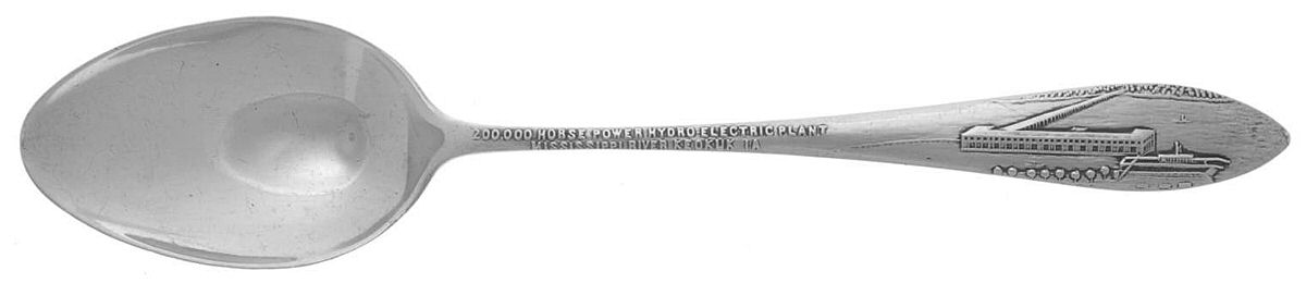 States & Cities Souvenir Spoons(Sterling) Iowa Five O'Clock Spoon by Watson-1