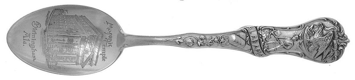 States (Sterling) Alabama Five O'Clock Spoon by Watson-1