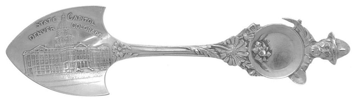 States & Cities Souvenir Spoons(Sterling) Colorado Demitasse Spoon by Watson-1