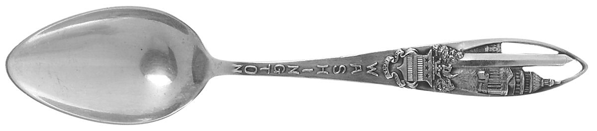 States & Cities Souvenir Spoons(Sterling) Washington DC Five O'Clock Spoon by Watson-1