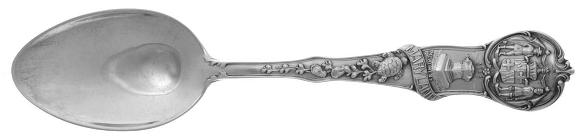 States & Cities Souvenir Spoons(Sterling) Maryland Teaspoon by Watson-1