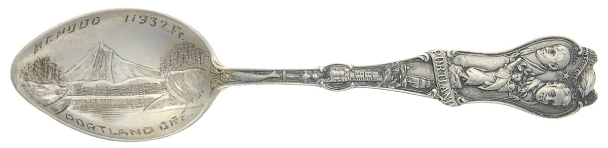 States & Cities Souvenir Spoons(Sterling) Oregon Demitasse Spoon by Watson-1