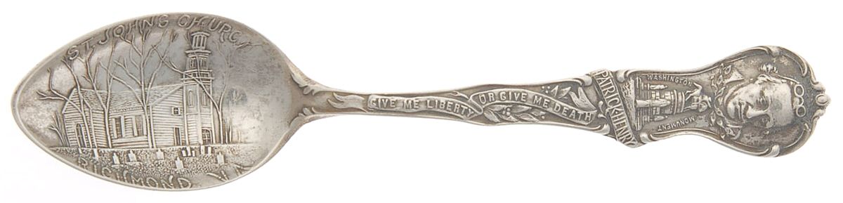 States & Cities Souvenir Spoons(Sterling) Virginia Demitasse Spoon by Watson-1