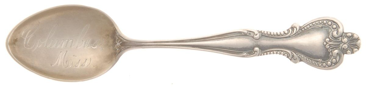 States & Cities Souvenir Spoons(Sterling) Mississippi Demitasse Spoon by Watson-1