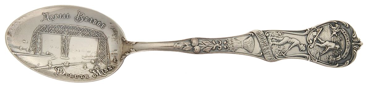 States & Cities Souvenir Spoons(Sterling) Minnesota Five O'Clock Spoon by Watson-1