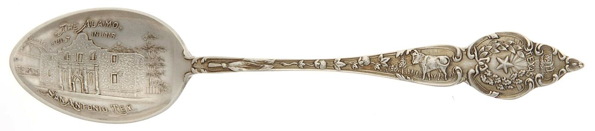 States & Cities Souvenir Spoons(Sterling) Texas Demitasse Spoon by Watson-1