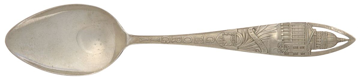 States & Cities Souvenir Spoons(Sterling) Georgia Five O'Clock Spoon by Watson-1