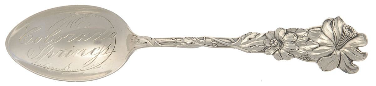 States & Cities Souvenir Spoons(Sterling) Spoon-Five O'Clock-Colorado by Watson-1