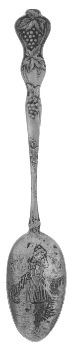 States & Cities Souvenir Spoons(Sterling) New Jersey Five O'Clock Spoon by Watson-1