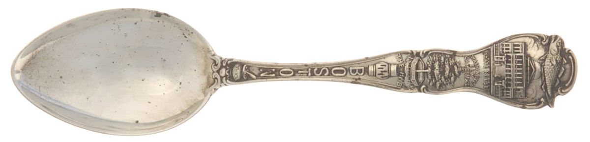States & Cities Souvenir Spoons(Sterling) Massachusetts Demitasse Spoon by Watson-1