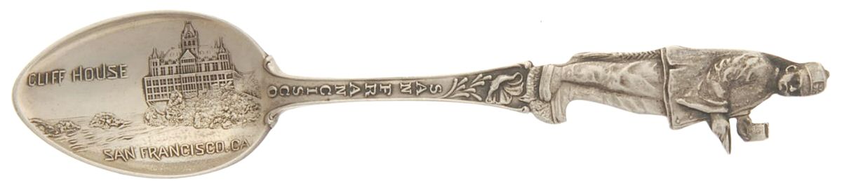 States & Cities Souvenir Spoons(Sterling) California Demitasse Spoon by Watson-1