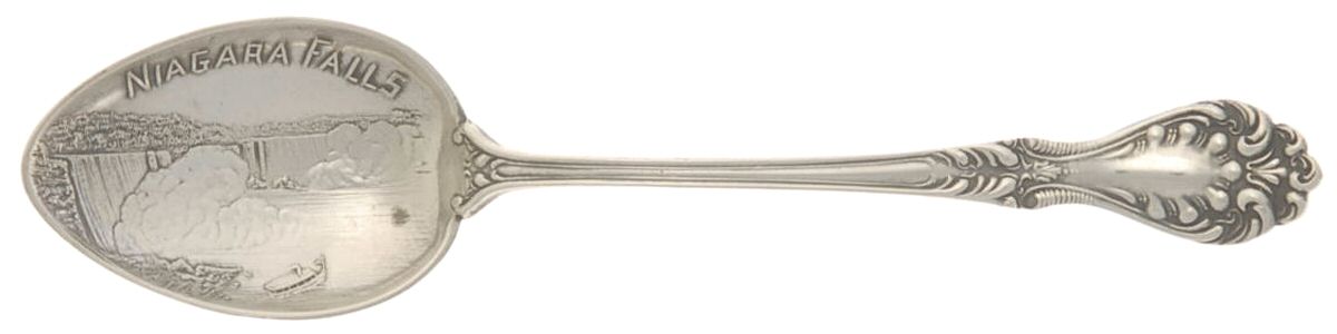 States & Cities Souvenir Spoons(Sterling) New York Demitasse Spoon by Watson-1