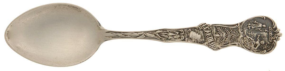States & Cities Souvenir Spoons(Sterling) North Carolina Demitasse Spoon by Watson-1