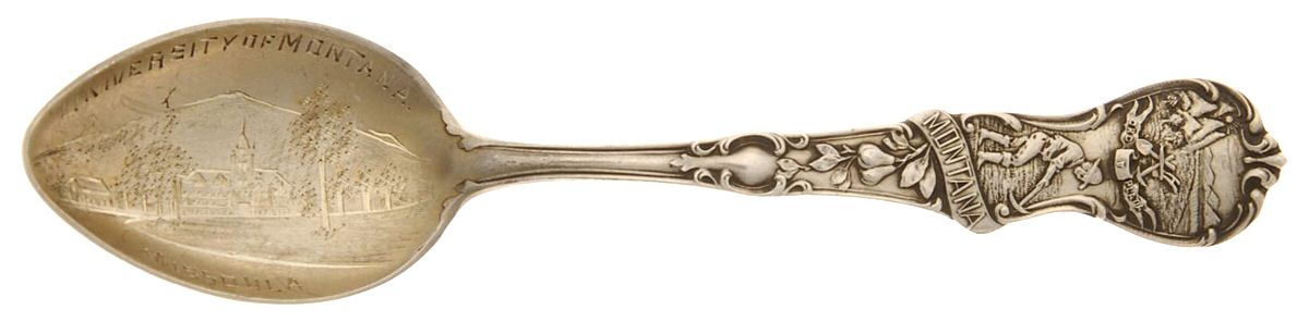 States & Cities Souvenir Spoons(Sterling) Montana Demitasse Spoon by Watson-1