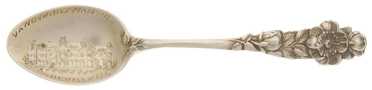 States & Cities Souvenir Spoons(Sterling) North Carolina Demitasse Spoon by Watson-1