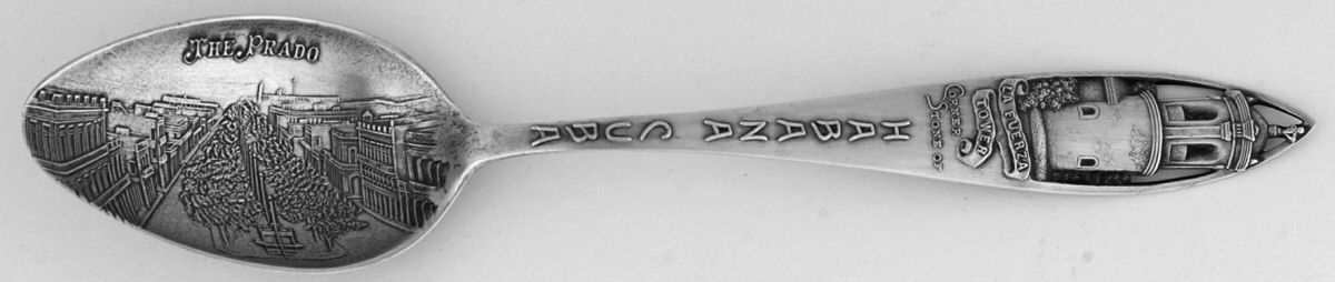 States & Cities Souvenir Spoons(Sterling) Cuba Five O'Clock Spoon by Watson-1