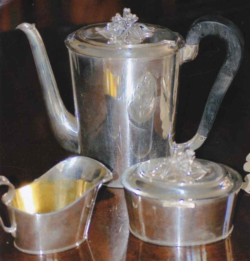 WBN1 (Sterling, Hollowware) 3 Piece Demi Set by W A Bolin-1