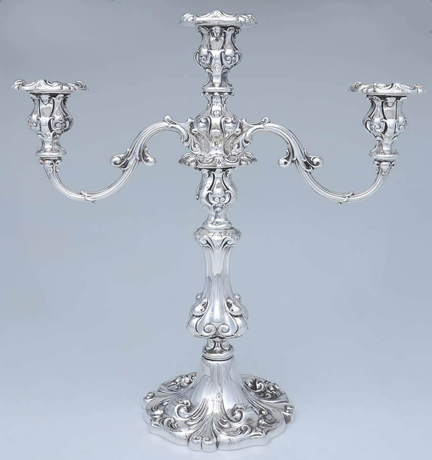 8318 (Silverplate, Hollowware) Large 3 Light Candelabra by Wallace Silver-1