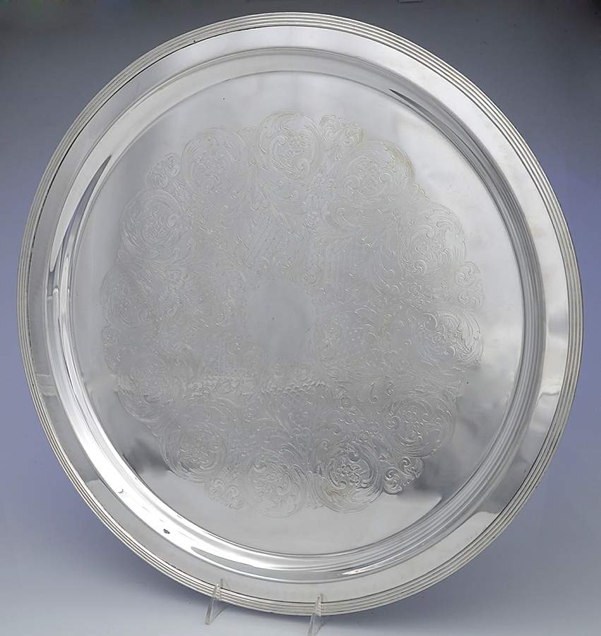 350-1 (Silverplate, Hollowware) Tray for Punch Bowl by Wallace Silver-1