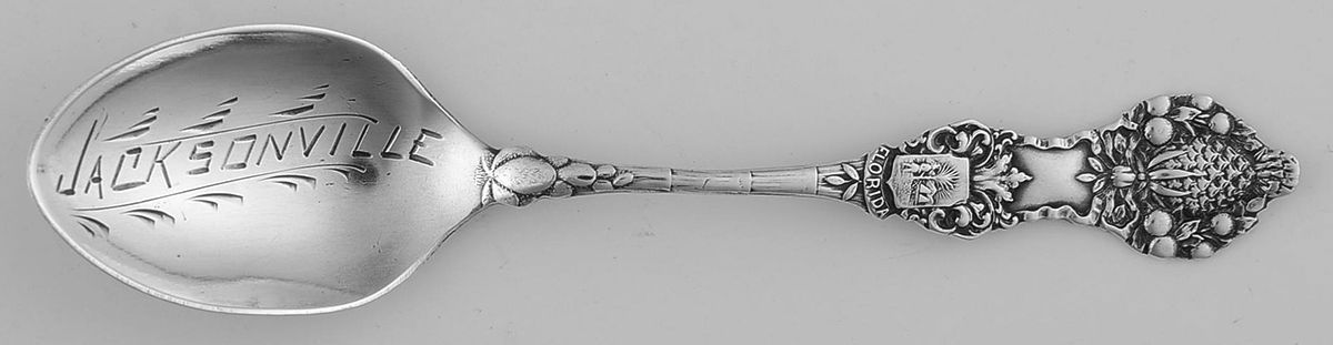 States & Cities Souvenir Spoons(Sterling) Florida Demitasse Spoon by Wallace Silver-1
