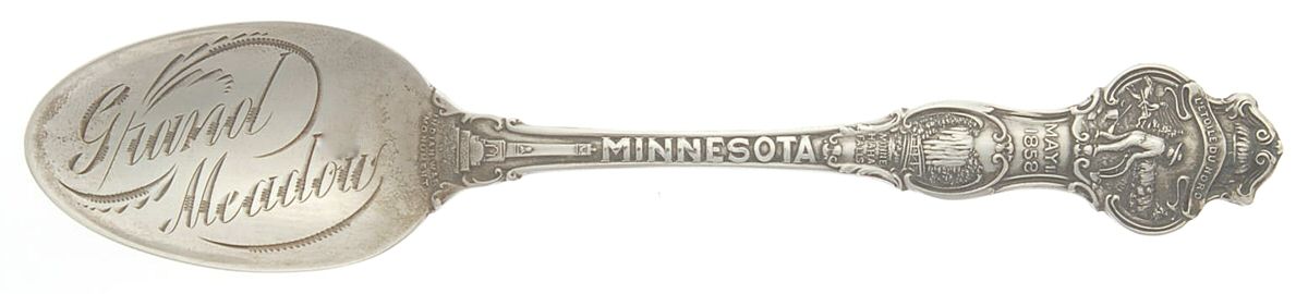 States & Cities Souvenir Spoons(Sterling) Minnesota Teaspoon by Wallace Silver-1