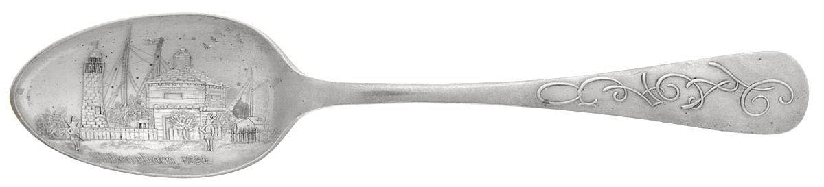 States & Cities Souvenir Spoons(Sterling) Illinois Teaspoon by Wallace Silver-1