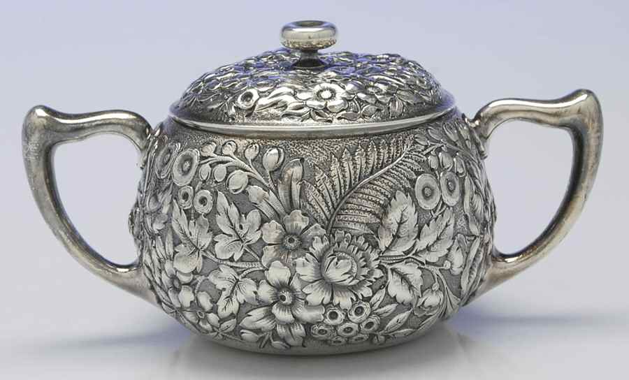 2552A (Sterling, Hollowware) Sugar Bowl & Lid by Whiting Manf Co-1