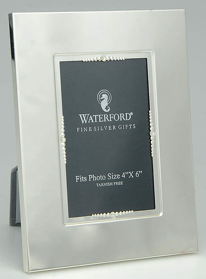 Lismore Bead (Silverplate, Hollowware) Frame-Holds 4" X 6" by Waterford-1