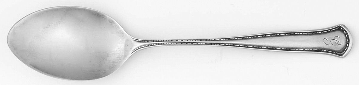 WED30 (Sterling) Monogram Five O'Clock Teaspoon by Weidlich Silver-1