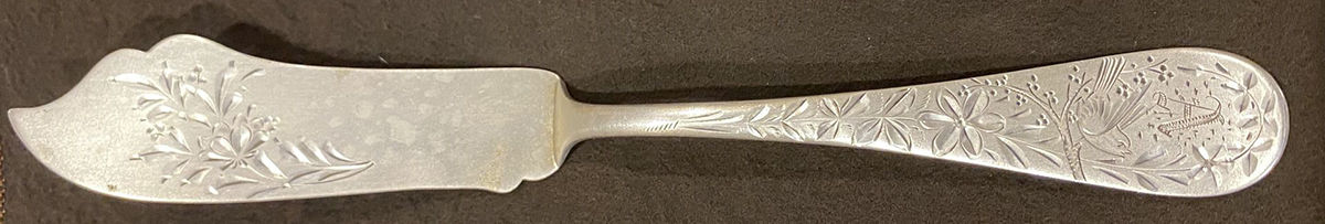WND28 (Sterling) Flat Handle Bright Cut Master Butter by Wendell-1