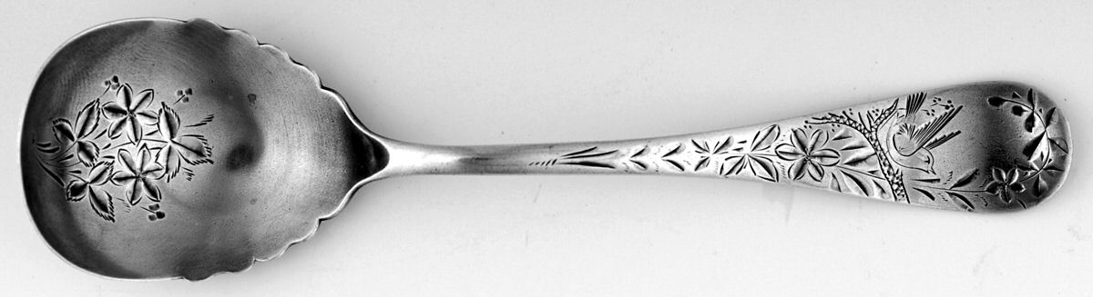 WND28 (Sterling) Bright Cut Bowl Sugar Spoon by Wendell-1