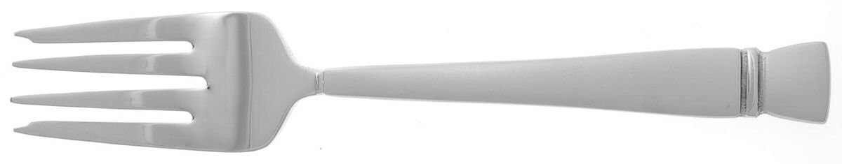 Cabochon-Satin (Stainless) Medium Solid Cold Meat Serving Fork by Wedgwood Silver-1