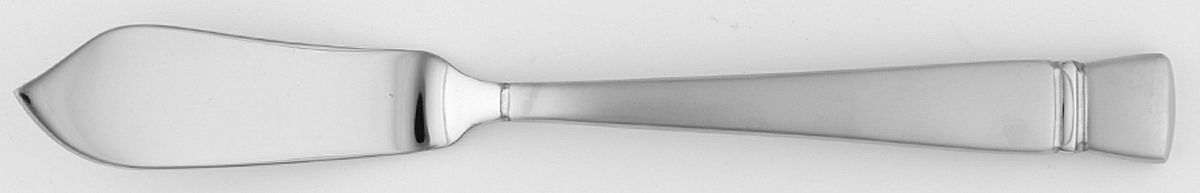 Cabochon-Satin (Stainless) Flat Handle Master Butter Knife by Wedgwood Silver-1