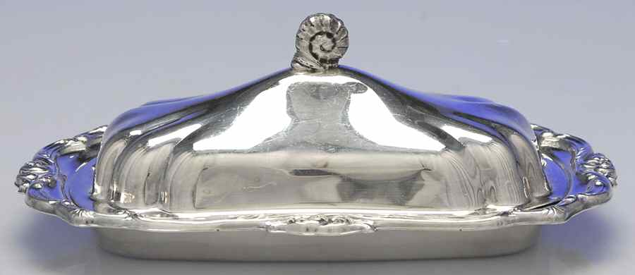 110 (Silverplate, Hollowware) 1/4 Pound Silverplate Butter Dish, No Liner by W & S Blackington Co-1