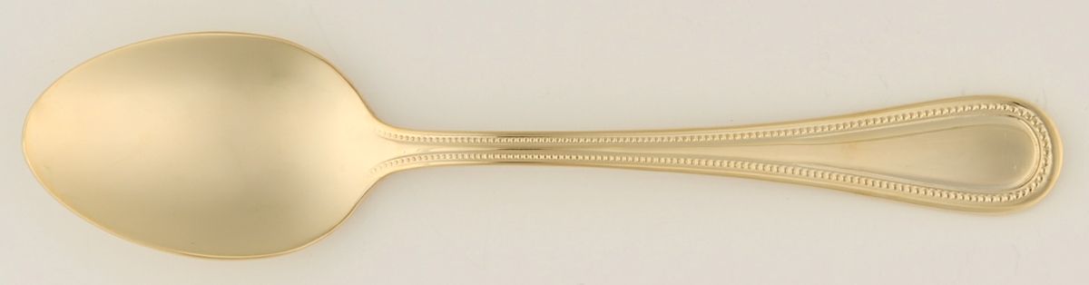 Continental Bead (Gold Electroplate) Teaspoon by Wallace Silver-1