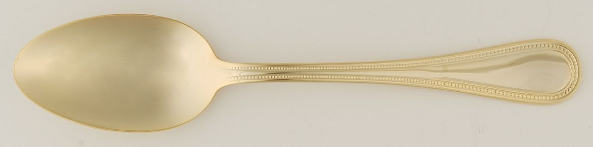 Continental Bead (Gold Electroplate) Tablespoon (Serving Spoon) by Wallace Silver-1