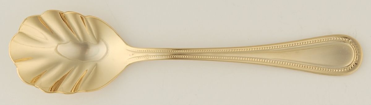 Continental Bead (Gold Electroplate) Sugar Shell Spoon by Wallace Silver-1